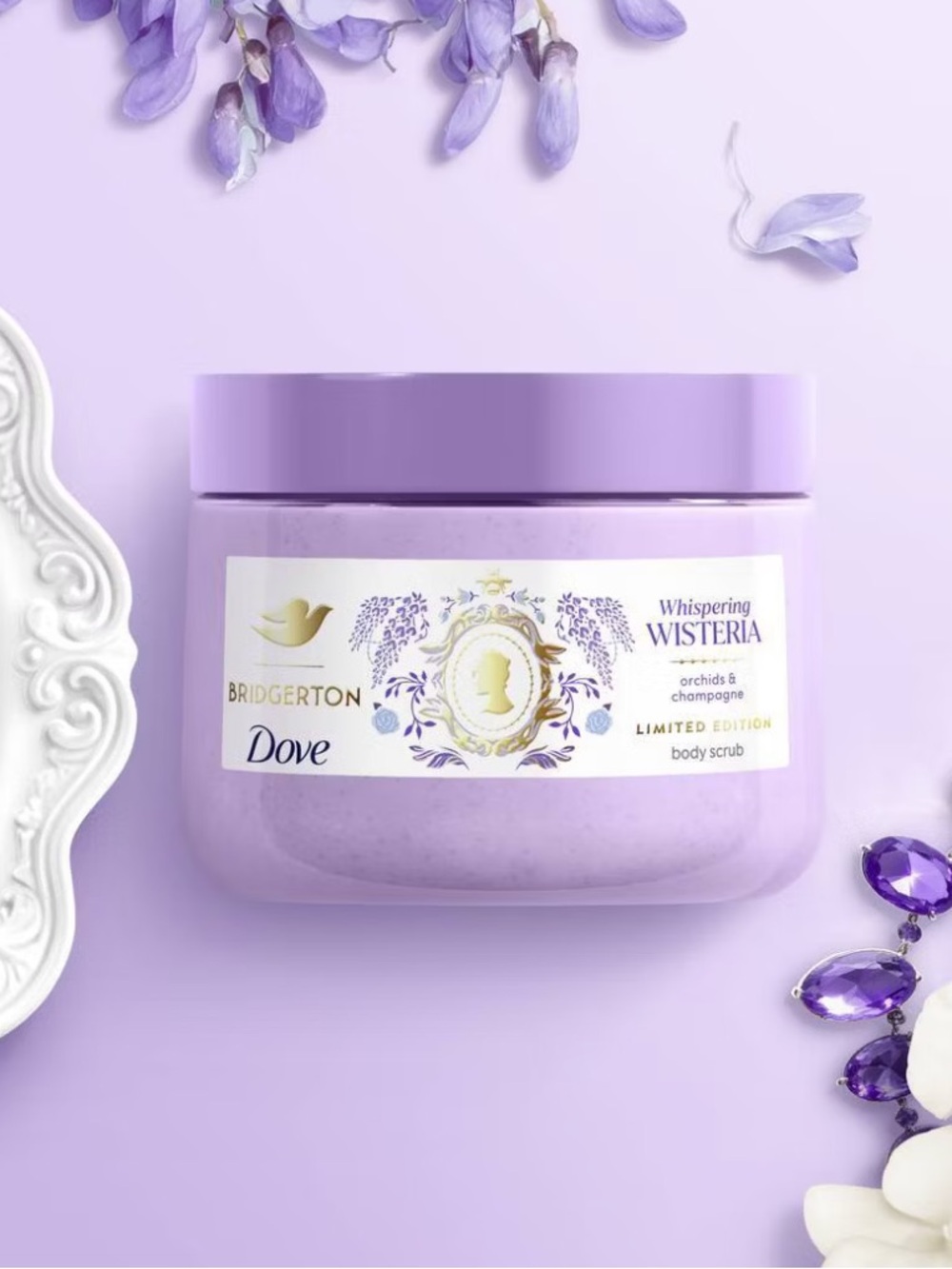 Dove Beauty Limited Edition Bridgerton Body Scrub - Whispering Wisteria